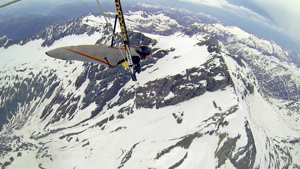 Shots from the flight over the main Alpine chain